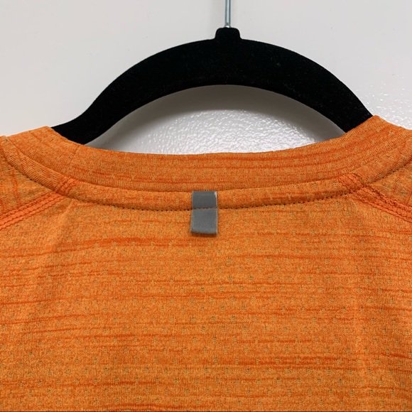Nike running heathered bright orange dri fit short sleeve top large. - Picture 7 of 9